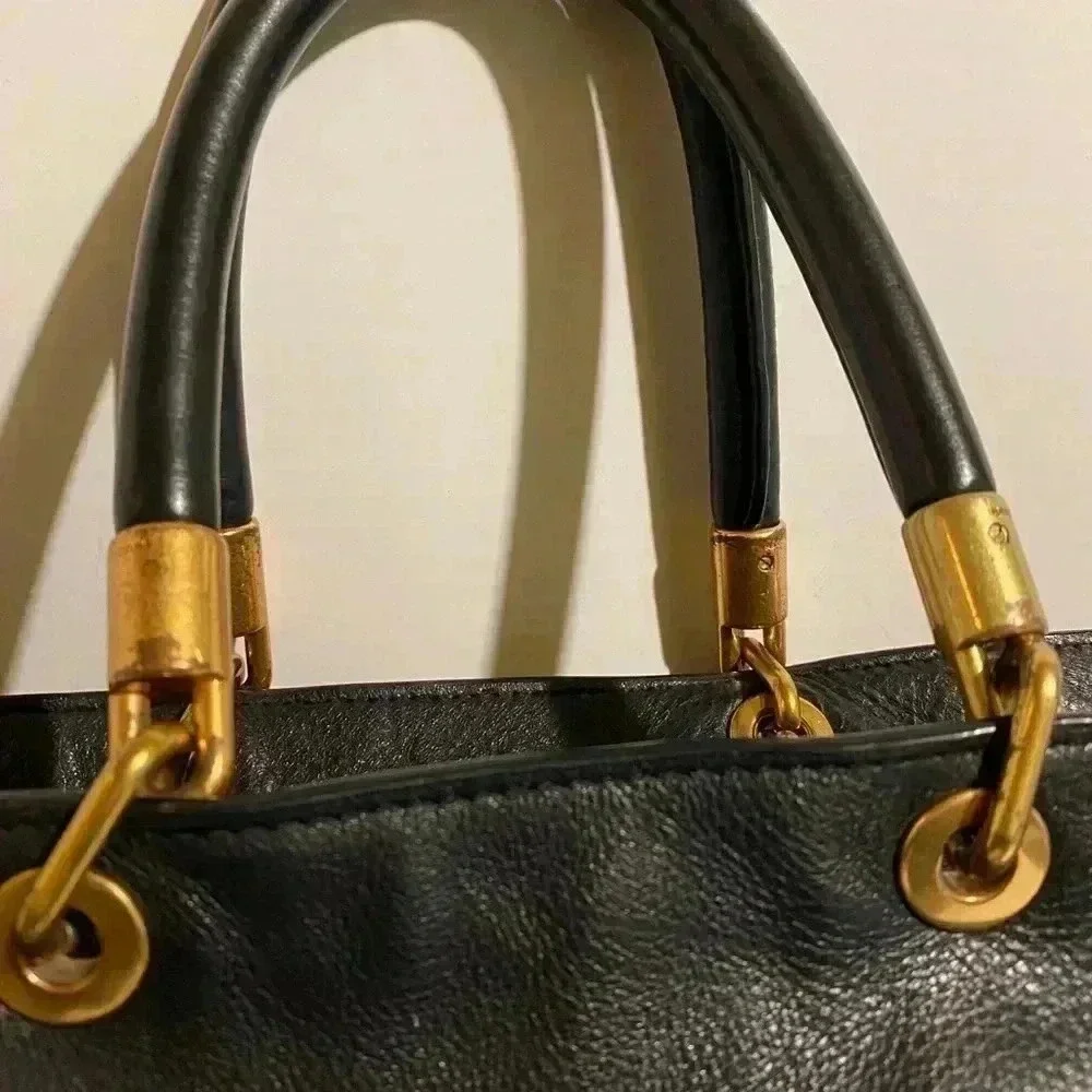 Marc by Marc jacobs black leather satchel bag